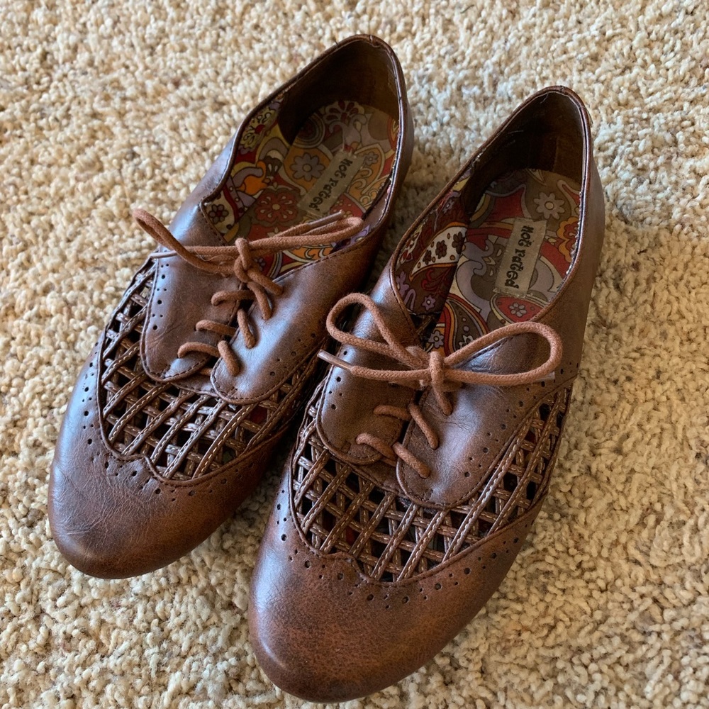Artsy Brown Hipster Shoes from ModCloth Size 8.5